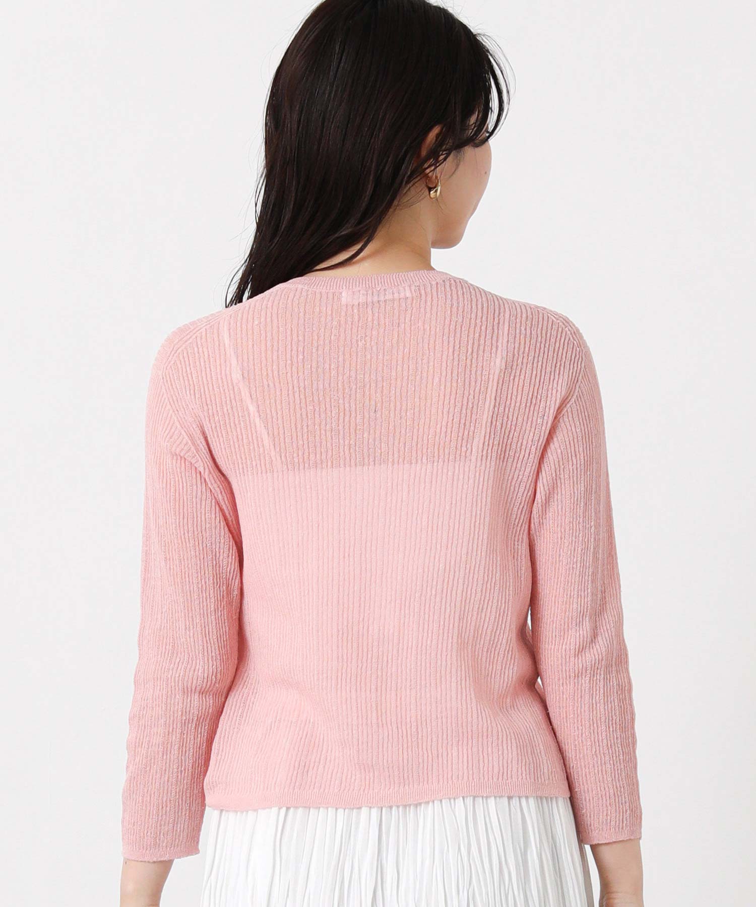 グラムリップス　シースルーStripeカーディガン　ピンク グラムリップス シースルーStripeカーディガン ピンク 【公式通販】