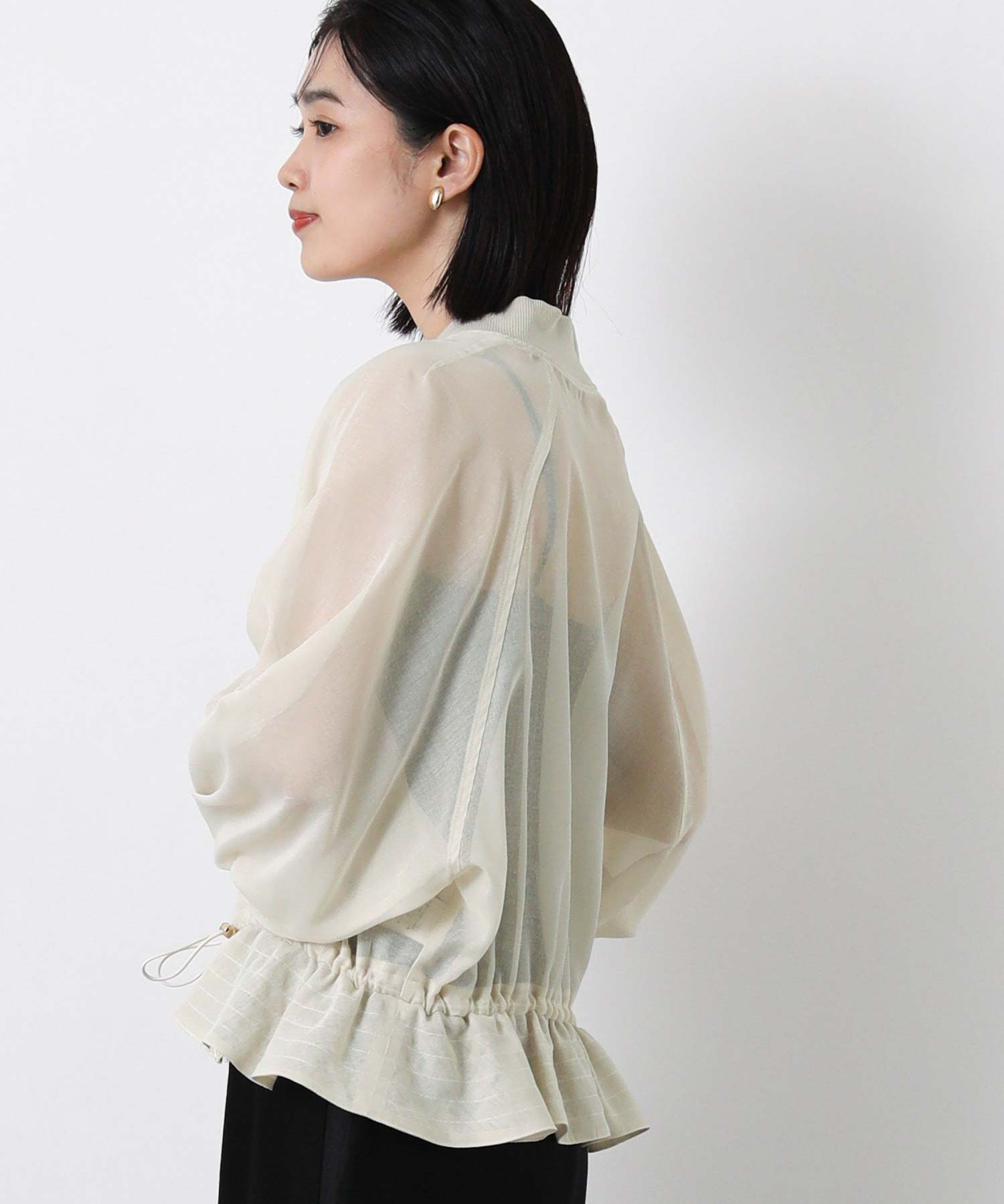 m , i , d , ❤︎ シャーリングヘムシアーブルゾン Ezick（エジック）の「Many belt シャーリングシアーブルゾン