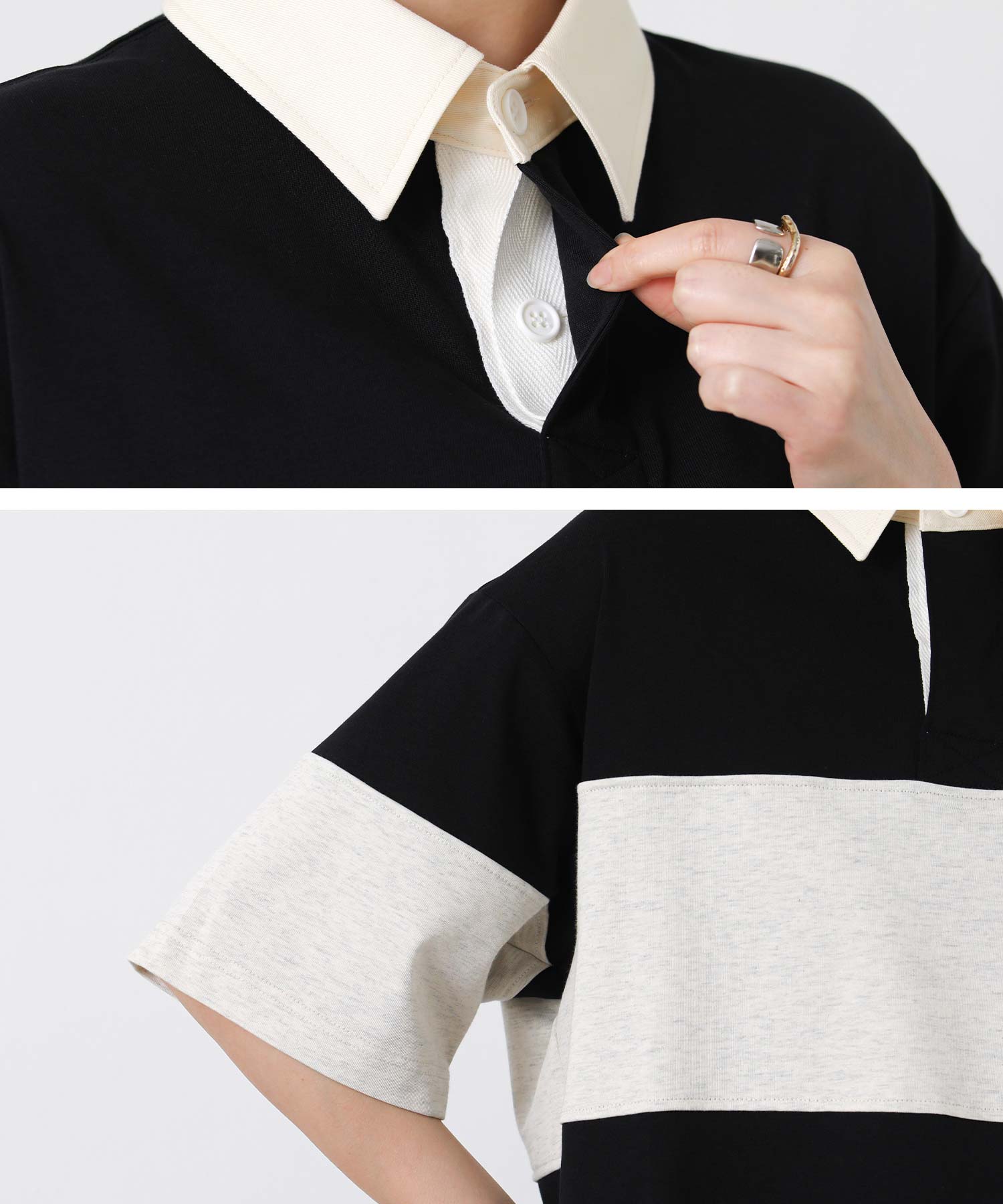 【まいさま専用】FRAMeWORK / Assembly NY ラガーシャツ Whim Gazette(ウィム ガゼット)｜刺繍ラガーシャツ/ブラック の通販