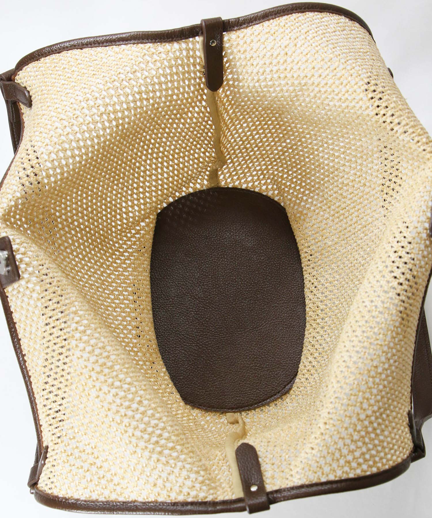 Gready Brilliantレオパード柄巾着付きメッシュトートバッグ
