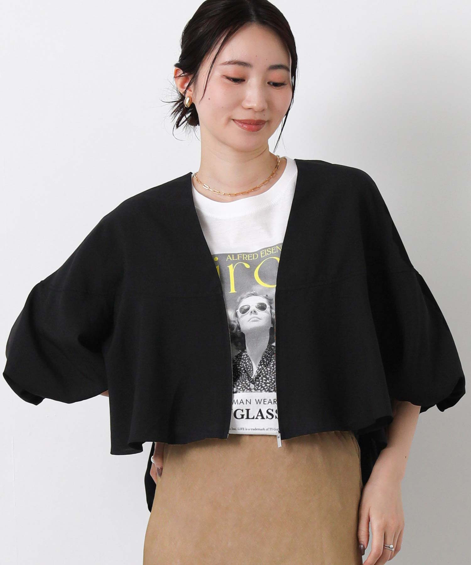 girlish バルーンジレ Gready Brilliantバルーン袖シルバージップボレロ | SEKIMIKI Online