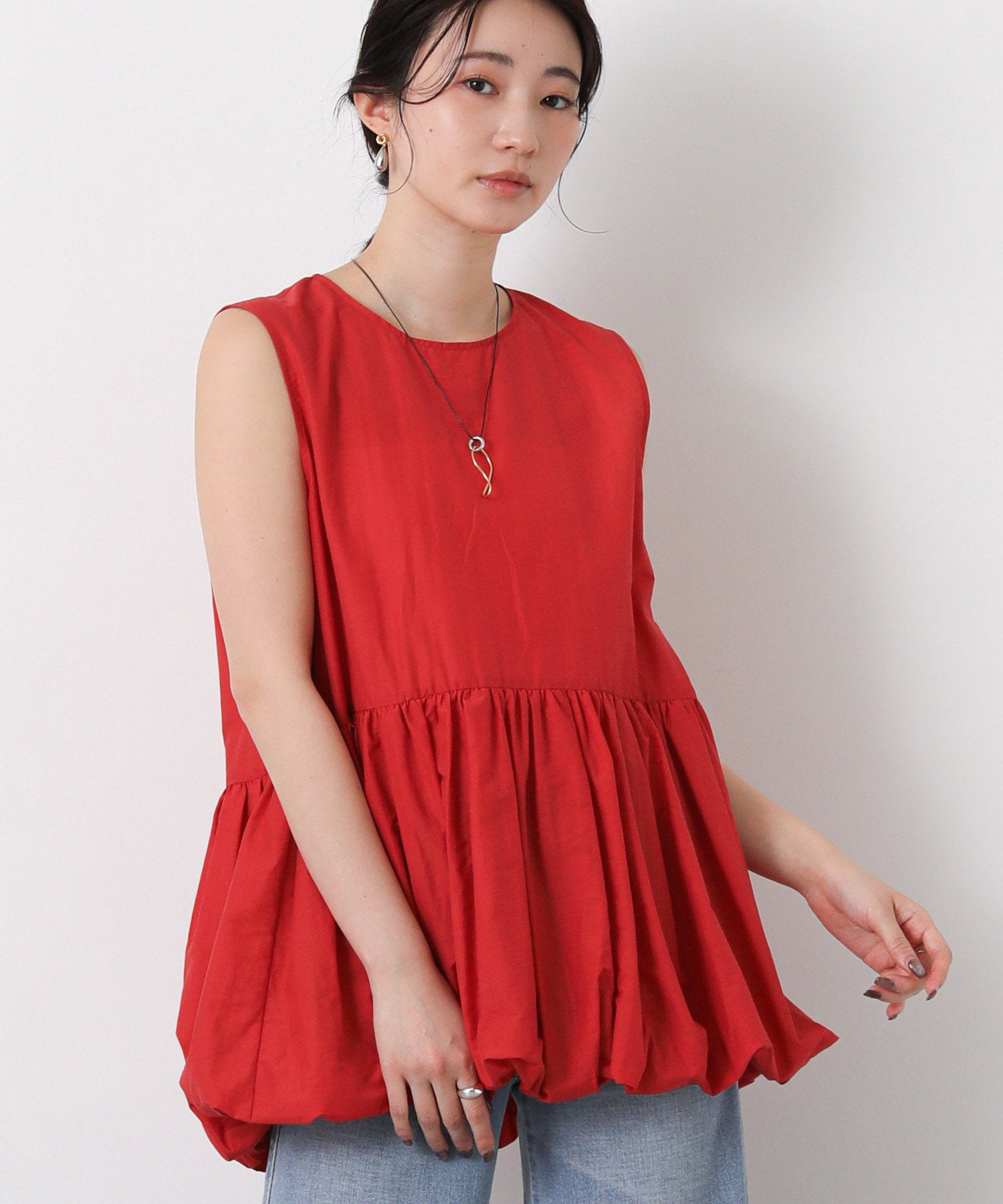 クリーニング済 See by Chloe ノースリーブ ブラウス赤 See By Chloe（シー バイ クロエ）ブラウス 赤 サイズ:36(S位