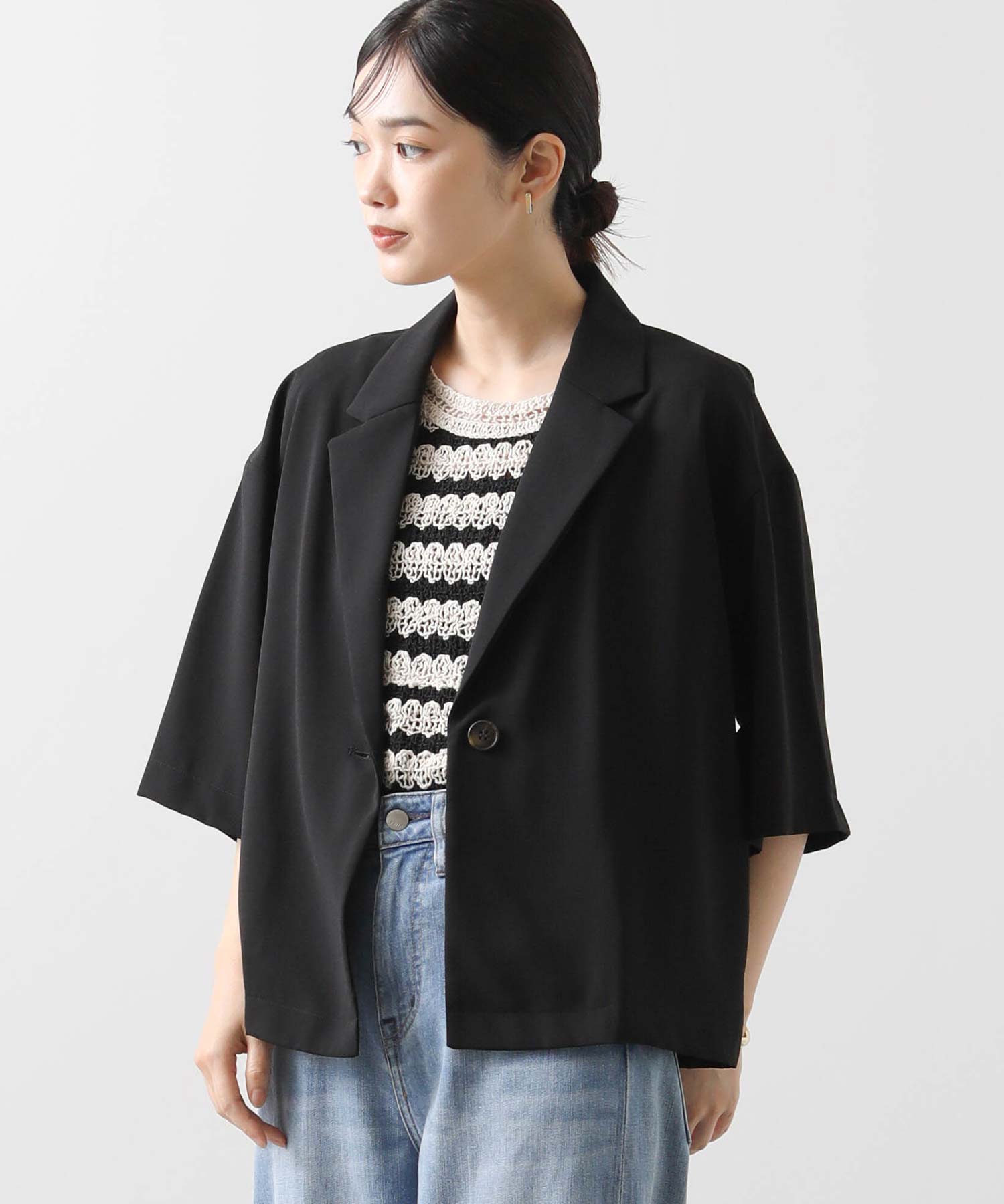 Gready Brilliant anana袖スリットジャケット ASHLEYlauren 11177 Halter Beaded Open Back Gown