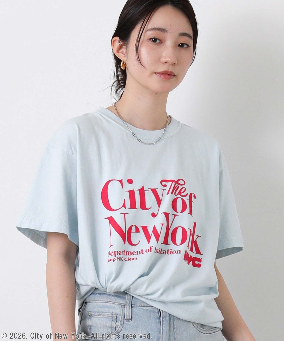 Gready Brilliant NYCフロントロゴ5分袖カットソー