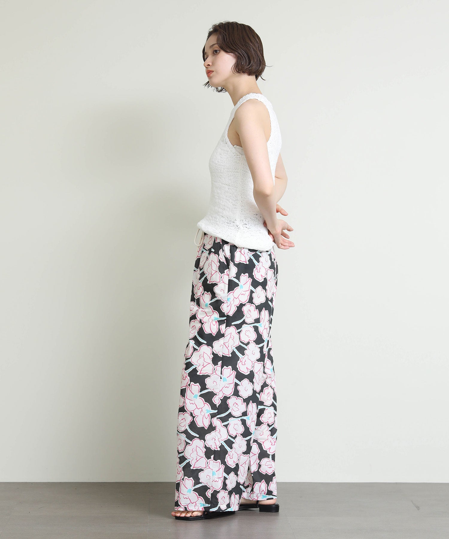 Re Fiina花柄イージーワイドパンツ | SEKIMIKI Online
