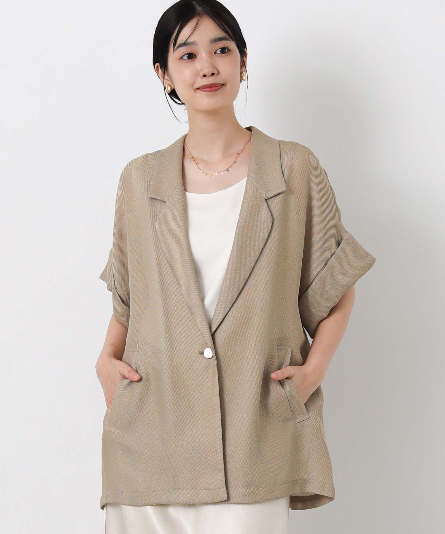 専用　Gready Brilliant シアーテーラード５分袖ジャケット　新品 Gready Brilliantメッシュテーラー5分袖ジャケット | SEKIMIKI Online