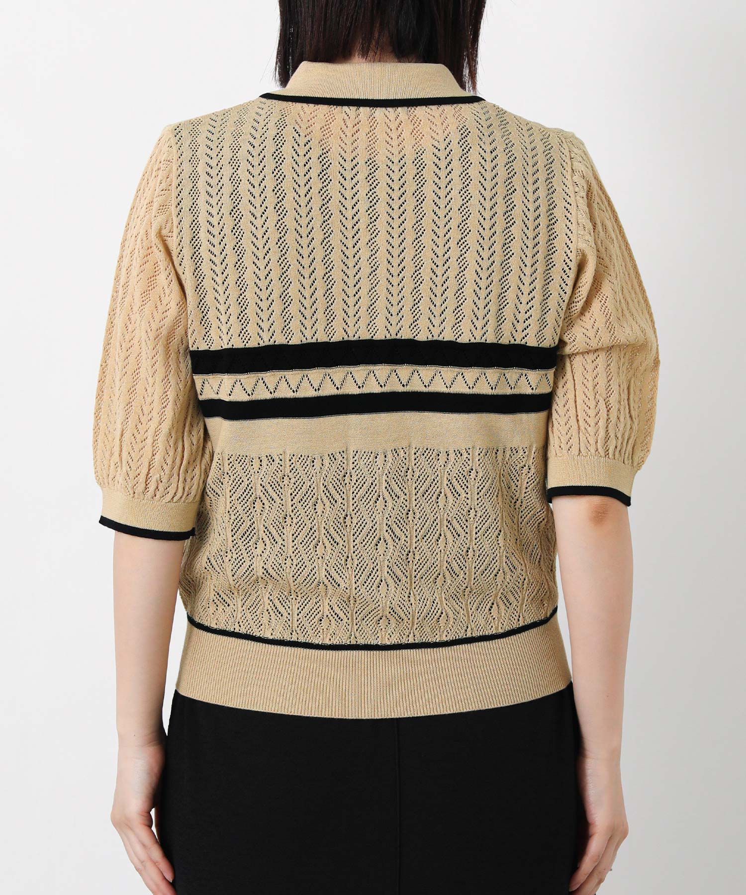 sandro ホワイト レース編みニット Sandro - LaceMade フレンチ