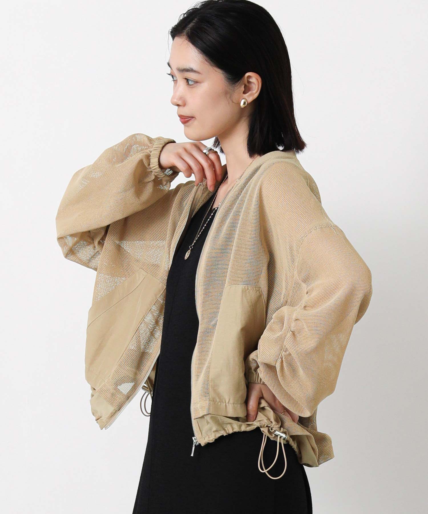 【GW特価】 XL  シアーブルゾン ダークマリーン Sheer Gready Brilliantメッシュシアーブルゾン | SEKIMIKI Online