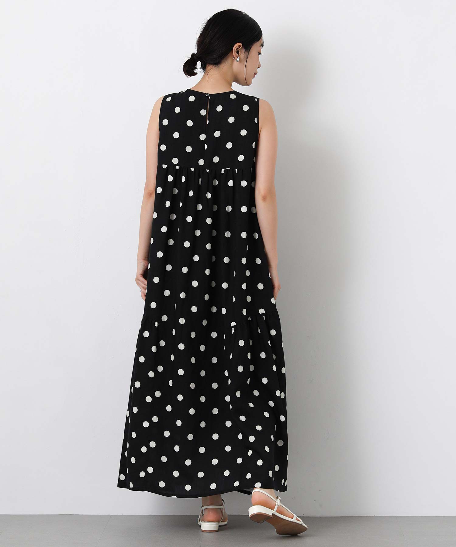 ※未使用 【Gready Brillian】　ドット柄 シャツワンピース 半袖 Gready Brilliant麻コインドットマキシワンピース | SEKIMIKI Online