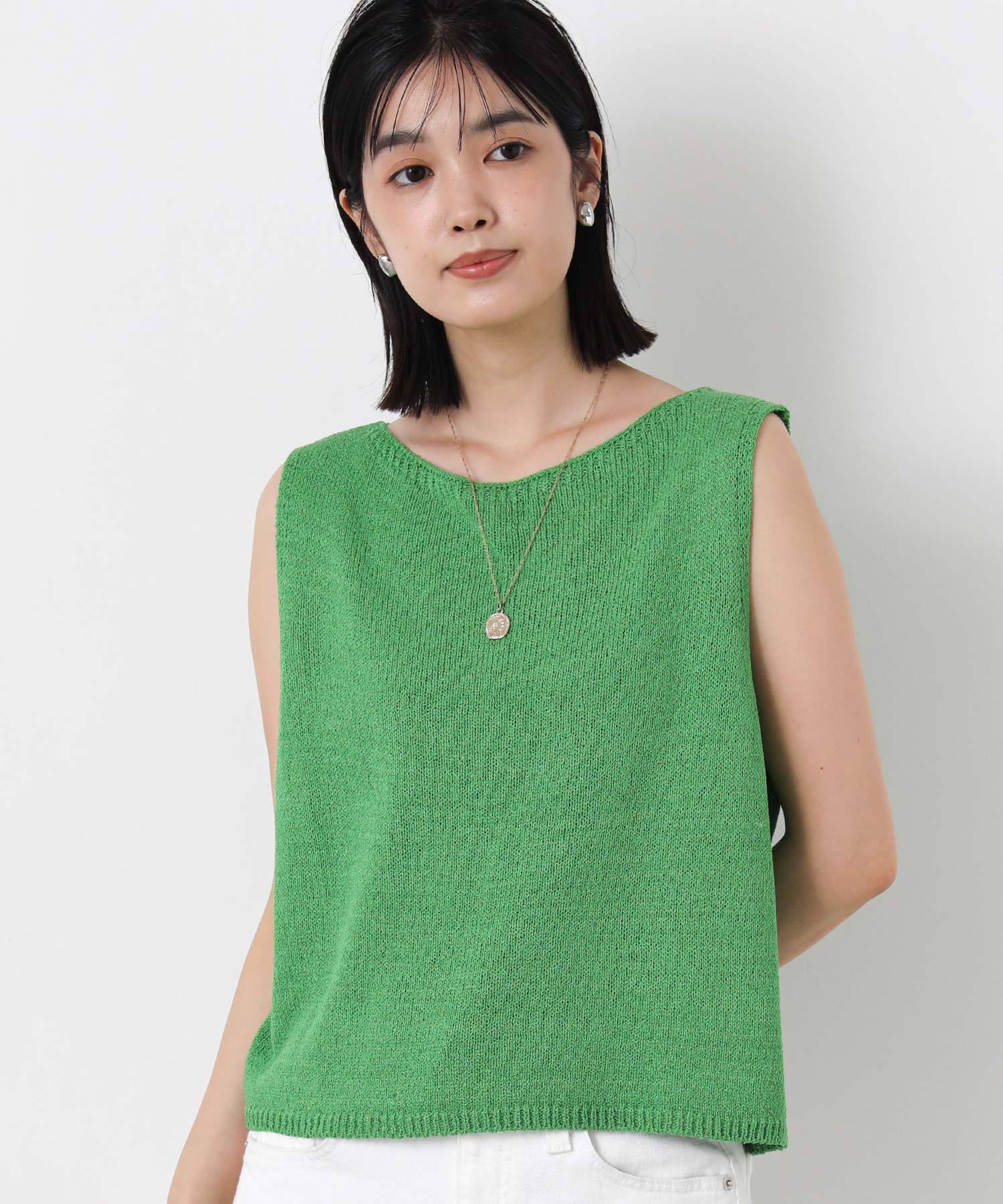 brilliant商品です Gready Brilliantボートネックノースリーブニット | SEKIMIKI Online
