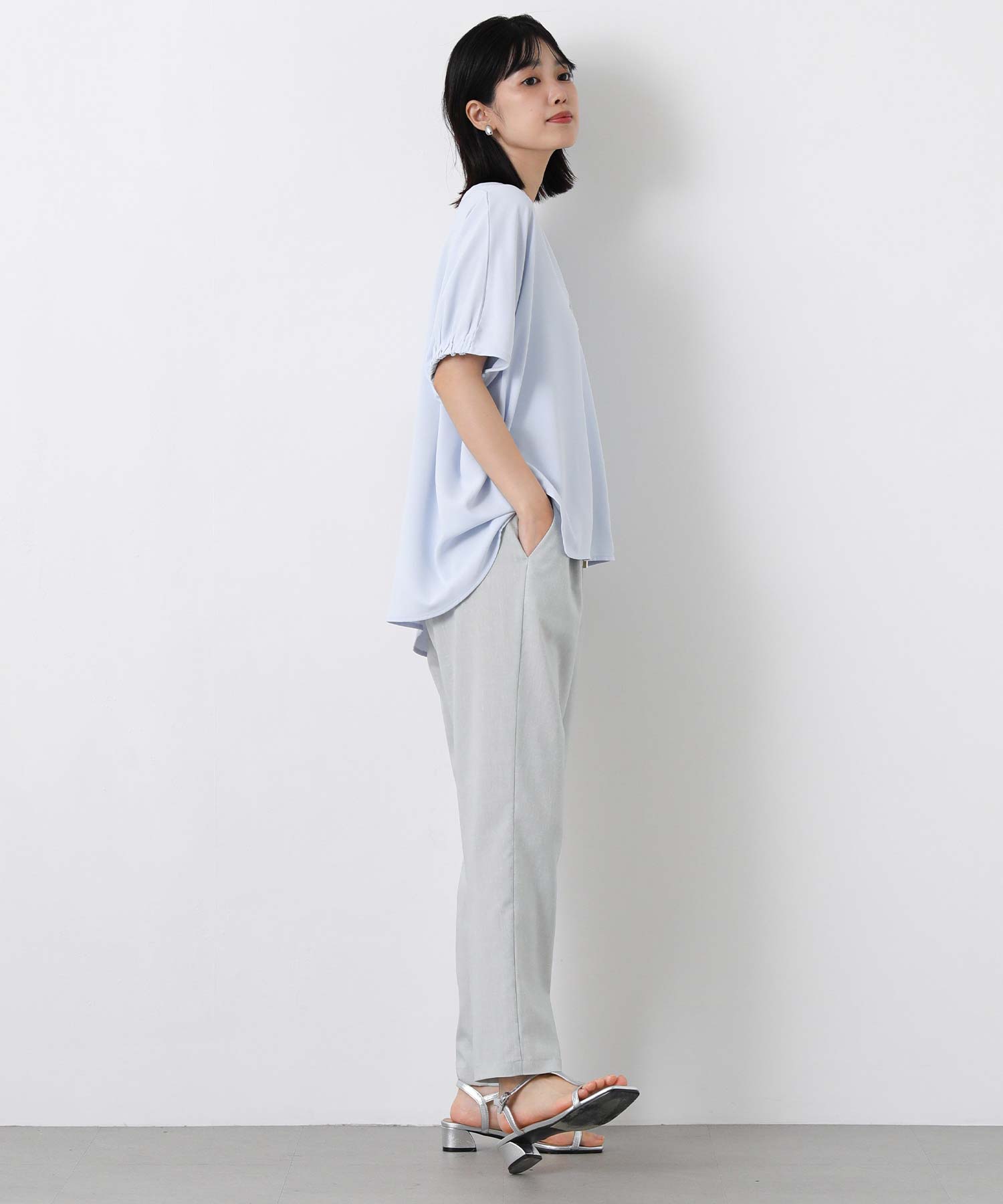 「d」RUOHAN パンツ studiolab404 Gready Brilliantリネン混トラックパンツ | SEKIMIKI Online
