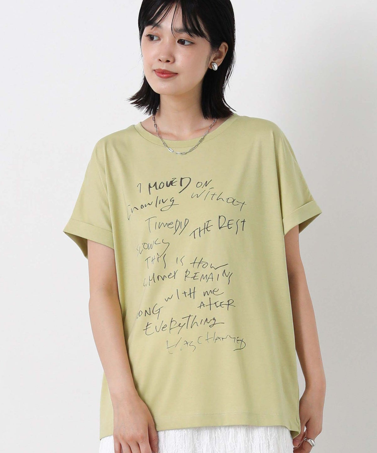 Gready Brilliant ドローイングロゴフレンチスリーブカットソー