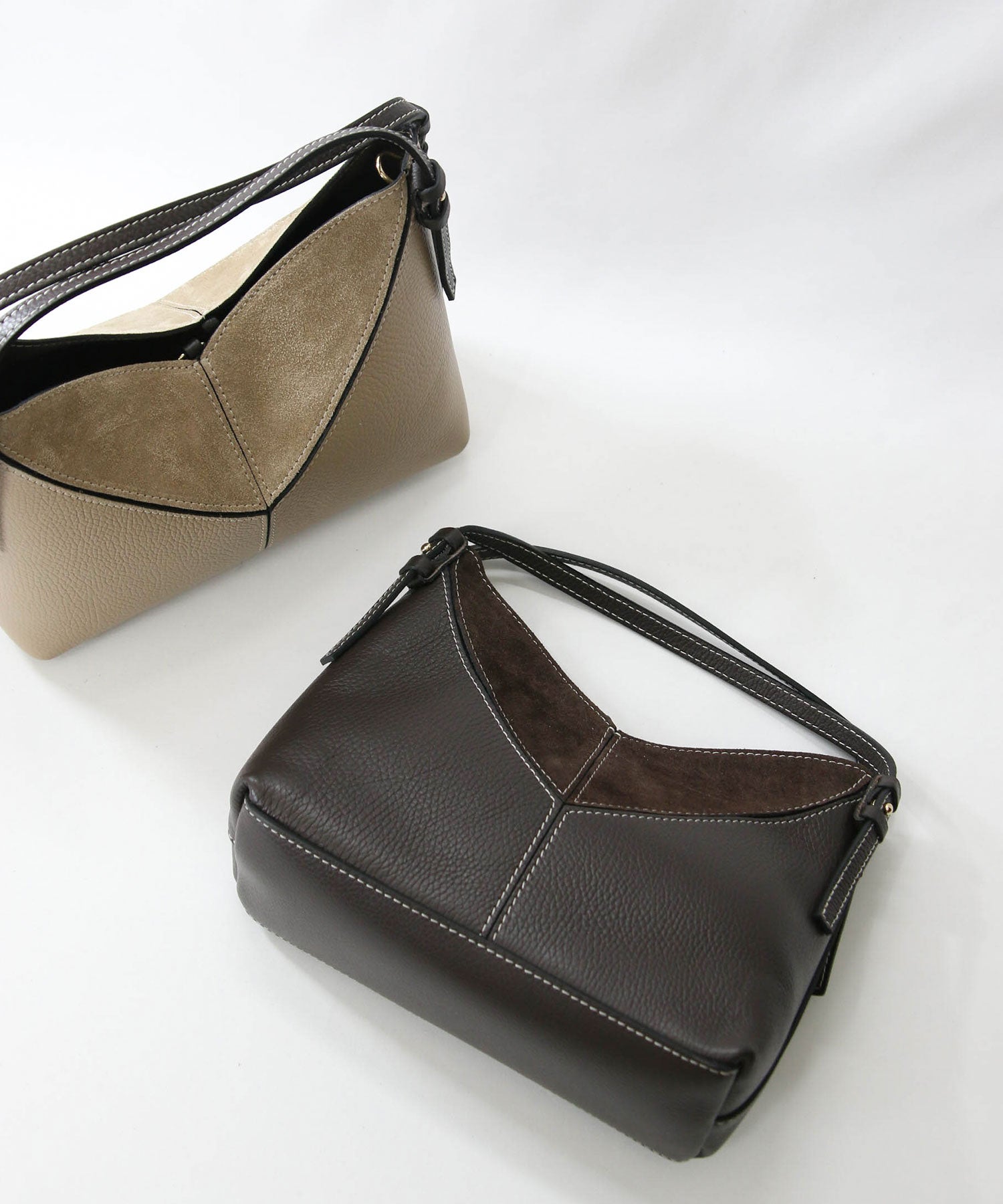 Gready Brilliant レザーコンビショルダーバッグ