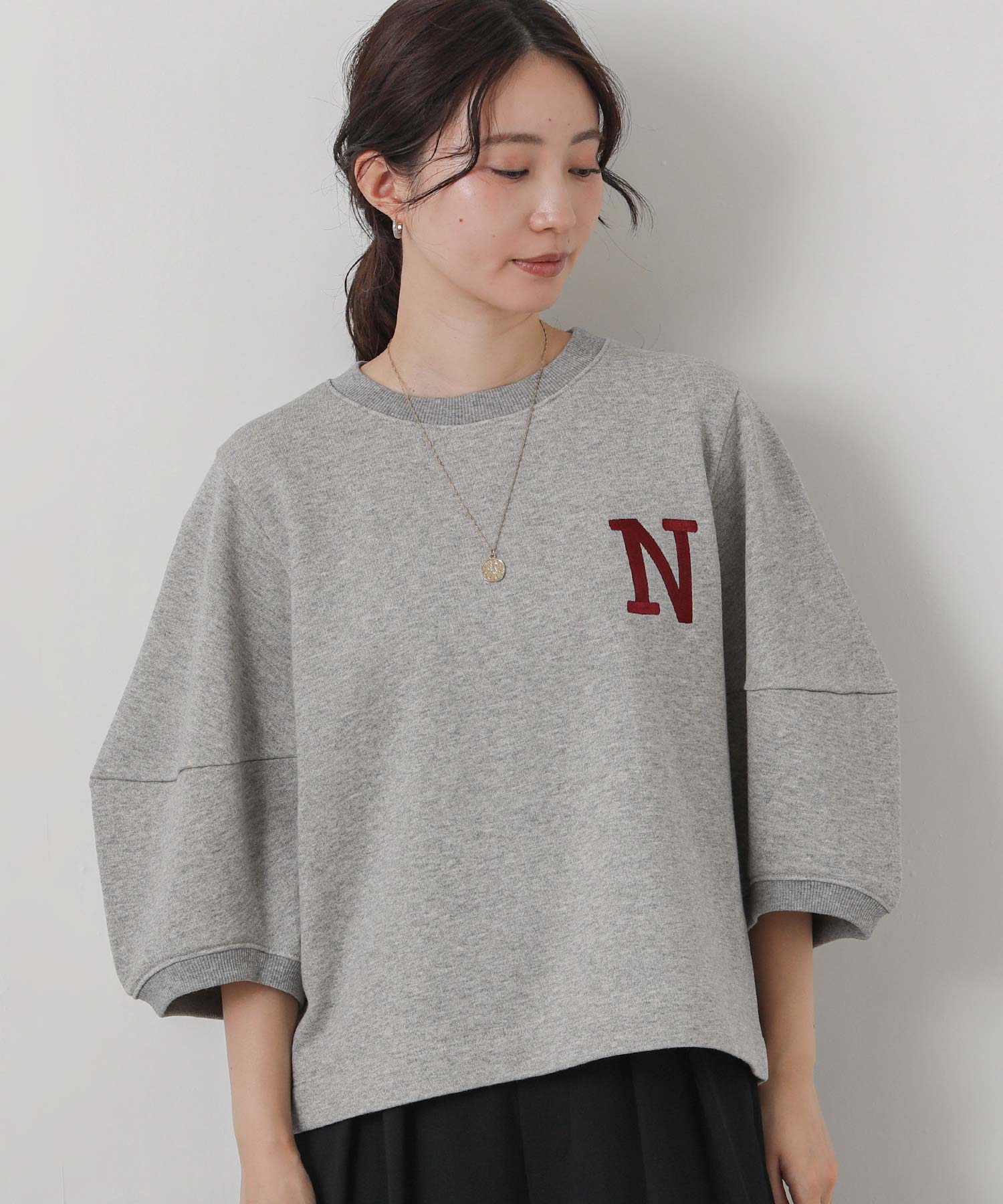 Gready BrilliantN刺繍ランタンスリーブスウェット | SEKIMIKI Online