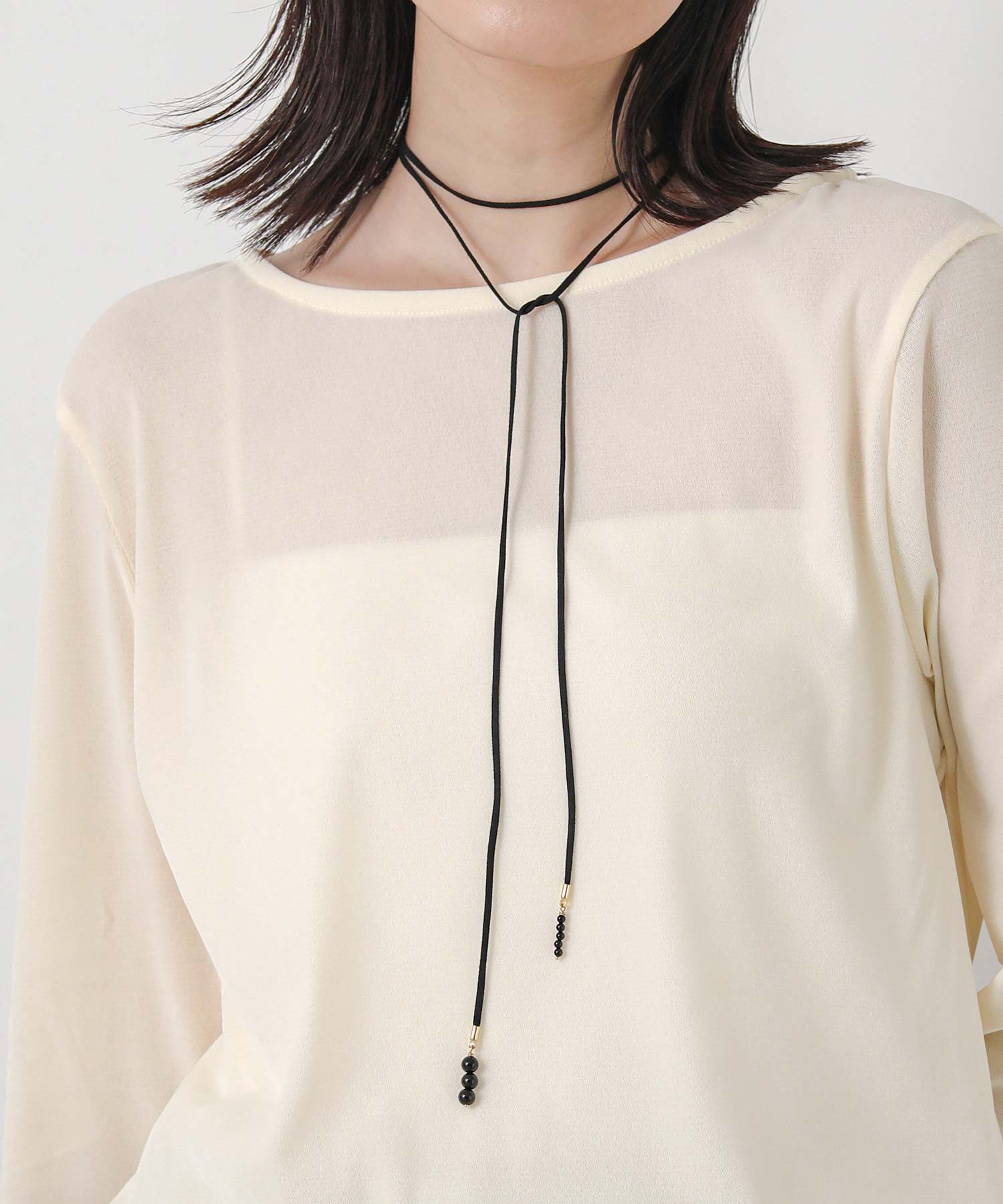 Gready Brilliant Onyx Cordネックレス