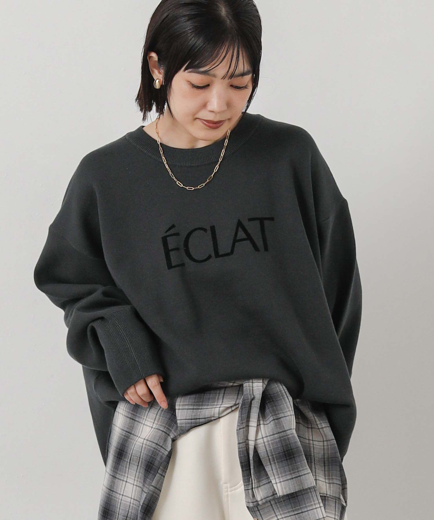 ECLATフロッキーロゴニット